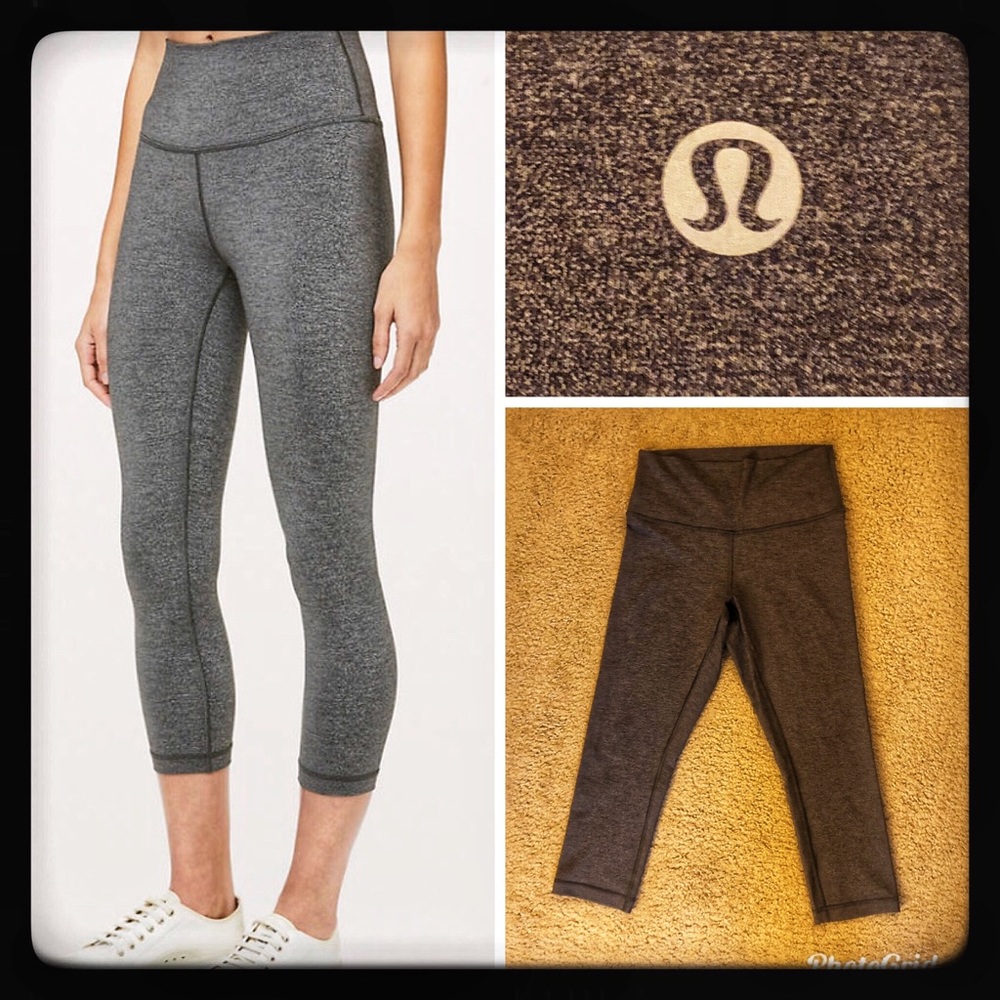Lululemon Wunder Under 21” (Heathered Black)